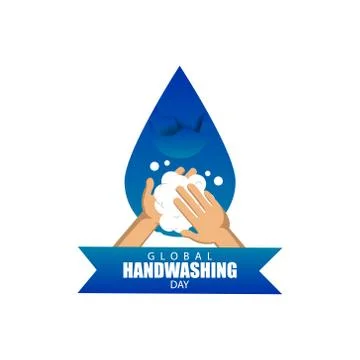 Vector global hand washing day design isolated on white background Stock Illustration