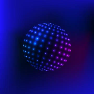 Vector Global network connection concept. Big data visualization. Dots partic Illustrazione stock