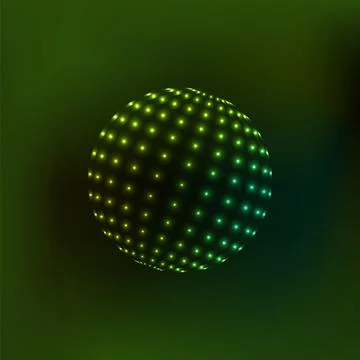 Vector Global network connection concept. Big data visualization. Dots partic Stock Illustration