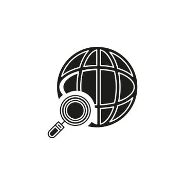 Vector global network icon - internet technology, world networking illustrati Stock Illustration