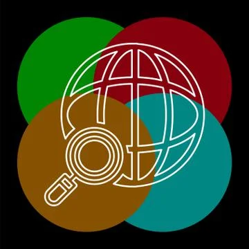 Vector global network icon - internet technology Stock Illustration