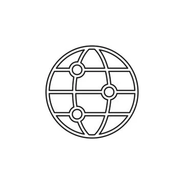 Vector global network icon, internet technology イラスト素材