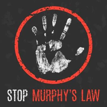 Vector. Global problems of humanity. Stop murphys law. Stock Illustration