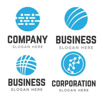 Vector globe icon. Globe tech logo company. Data logotype. Stock Illustration
