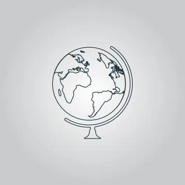 Vector globe icon Stock Illustration