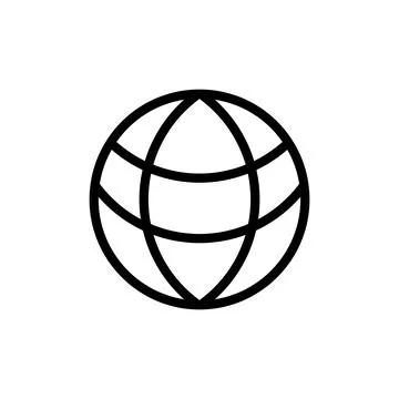 Vector globe icons on white background. Simple style Stock Illustration