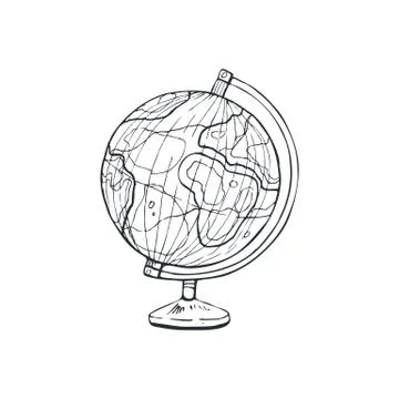 Vector globe isolated Stock Illustration