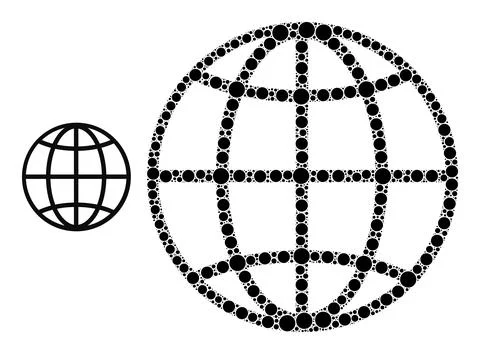 Vector Globe Mosaic of Dots Stockillustratie