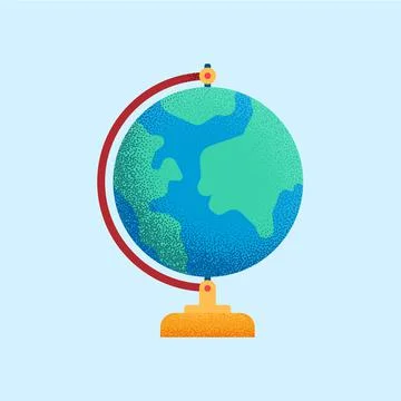 Vector globe of planet Earth. Stock Illustration