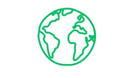 Vector globe with white background 库存插图