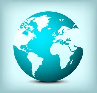 Vector globe world map icon Illustrazione stock