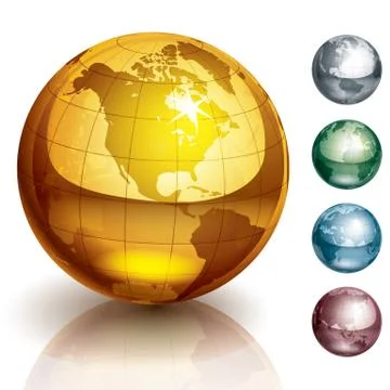 Vector globes Stock Illustration