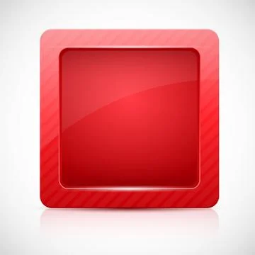 Vector glossy button isolated on white Stock Illustration