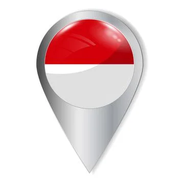 Vector. Glossy button wit highlights and shadows. Geo location icon. Stock Illustration