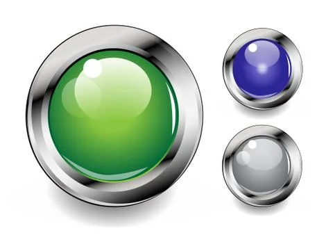 Vector glossy buttons Stock Illustration