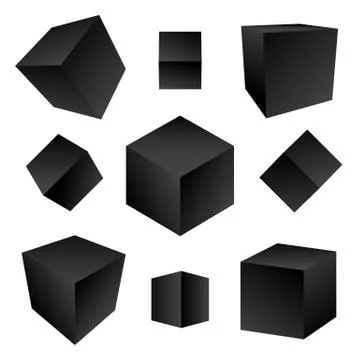 Vector glossy platonic solids set. Stock Illustration
