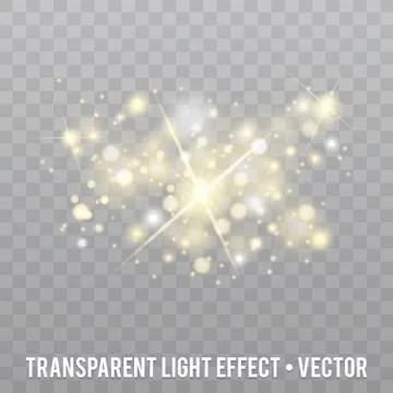 Vector Glow light Effect. Star burst with Sparkles. Stock Illustration