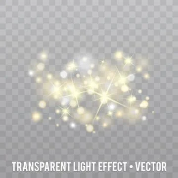 Vector Glow light Effect. Star burst with Sparkles. Stock Illustration