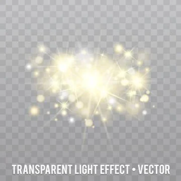 Vector Glow light Effect. Star burst with Sparkles. Stock Illustration