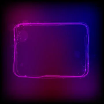 Vector glowing frame against dark background Stock Illustration