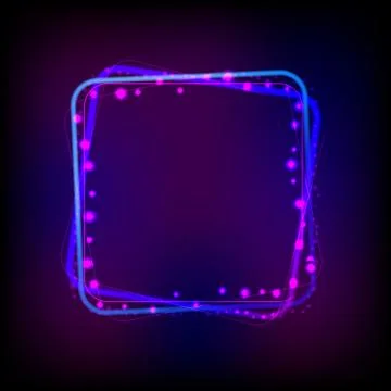 Vector glowing frame against dark background Stock Illustration