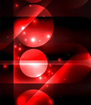Vector glowing geometric shapes background Stock Illustration