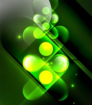 Vector glowing geometric shapes background Stock Illustration