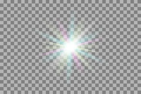 Vector glowing light effect. Stockillustratie