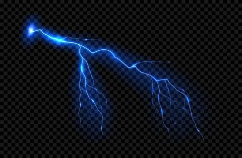 Vector glowing lightning effect Stock Illustration
