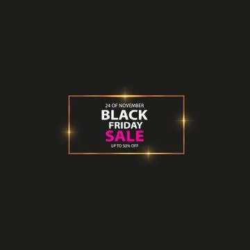 Vector glowing magic square frame black friday sale 스톡 일러스트