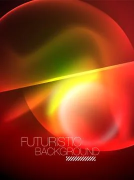 Vector glowing neon circles abstract background 스톡 일러스트