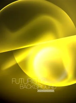 Vector glowing neon circles abstract background 스톡 일러스트