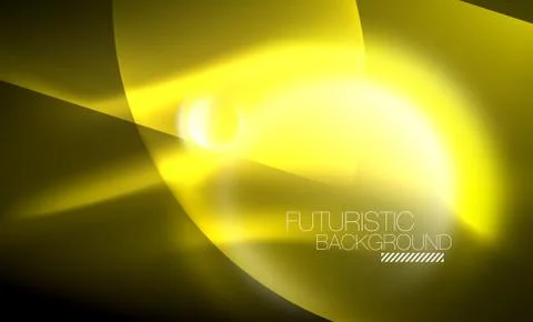 Vector glowing neon circles abstract background Stock Illustration