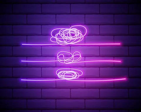 Vector glowing symbol of complicated way with scribbled round element, chaos  Ilustración de archivo