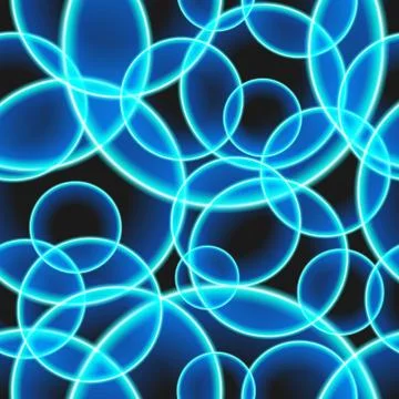 Vector Glowing Water Bubbles Abstract Texture Seamless Pattern Background イラスト素材