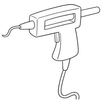 Vector of glue gun Stock Illustration