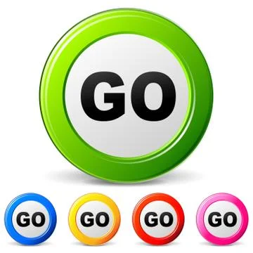 Vector go icon Stock Illustration