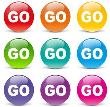 Vector go set icons Stock Illustration