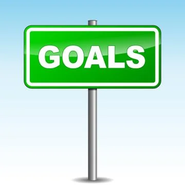 Vector goals signpost Stock Illustration