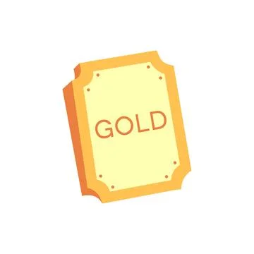 Vector gold 3d plate Stock Illustration