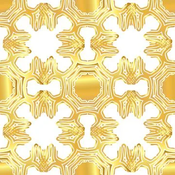 Vector gold abstract seamless patterns 스톡 일러스트