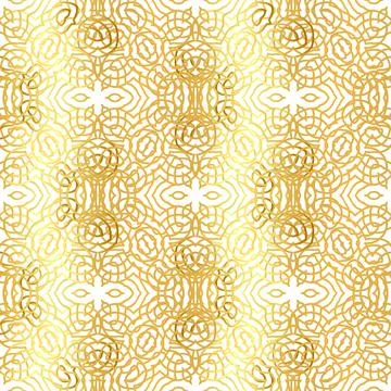 Vector gold abstract seamless patterns イラスト素材