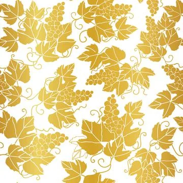Vector gold and white vine seamless pattern Stock Illustration