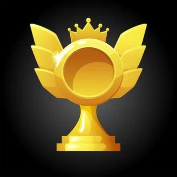Vector gold award template for the game. Stock Illustration