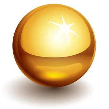 Vector gold ball 스톡 일러스트
