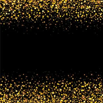 Vector gold glitter particles background effect for luxury greeting rich card Illustrazione stock
