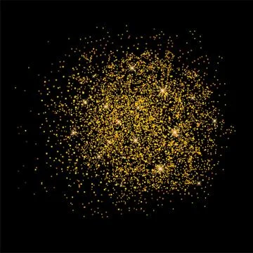 Vector gold glitter particles isolated  background effect for luxury greeting Stock Illustration