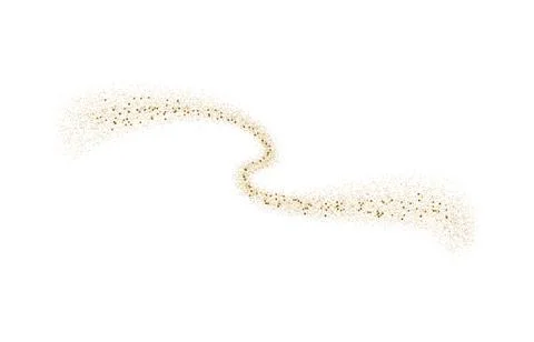 Vector gold glitter wave abstract background, golden sparkles on white Stock Illustration