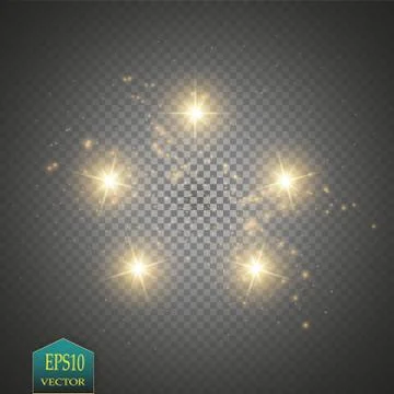 Vector gold glitter wave illustration. Gold star dust trail sparkling particles Stock Illustration
