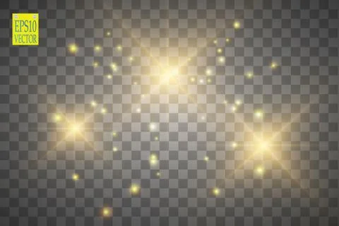 Vector gold glitter wave illustration. Gold star dust trail sparkling particles 스톡 일러스트